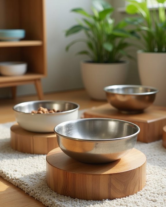 comfortable healthy dog feeding