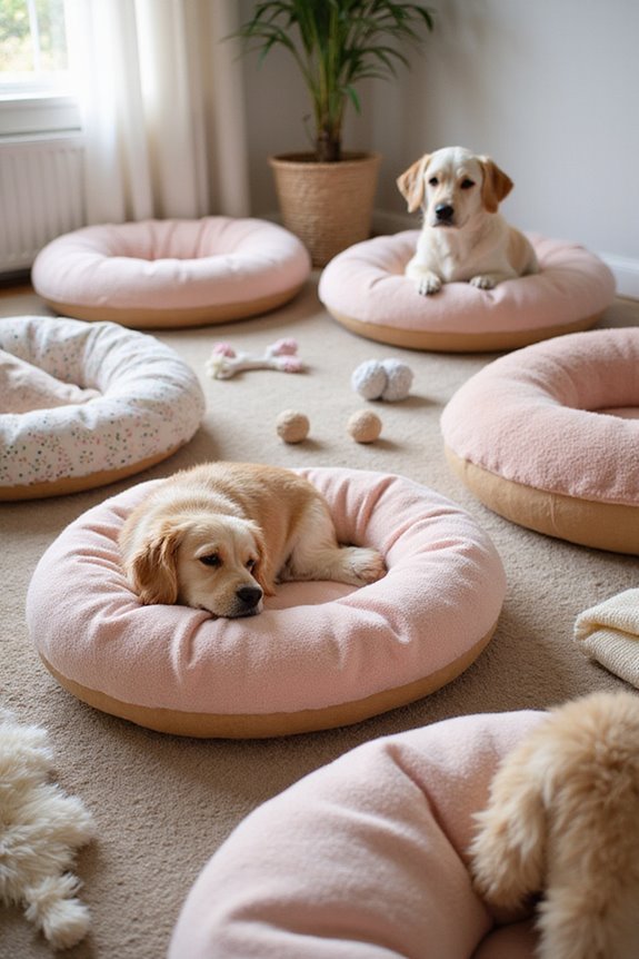 cozy donut dog beds