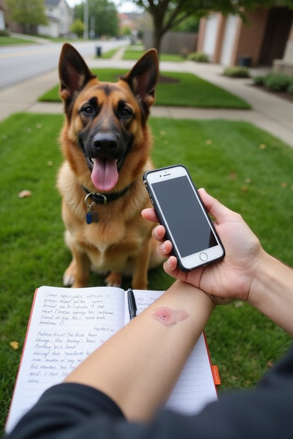 document dog bite evidence