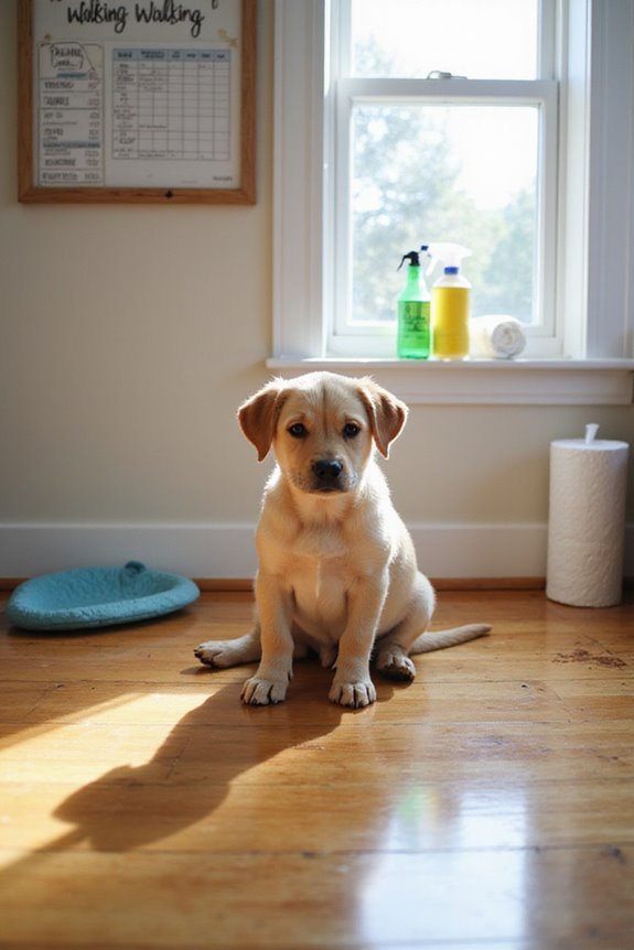 housetraining routine and rewards